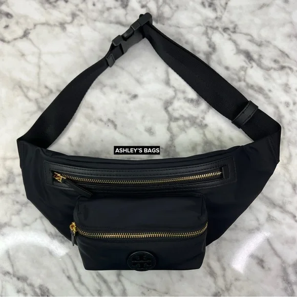Tory Burch Nylon Belt Bag Fanny Pack In Black - Picture 2 of 8